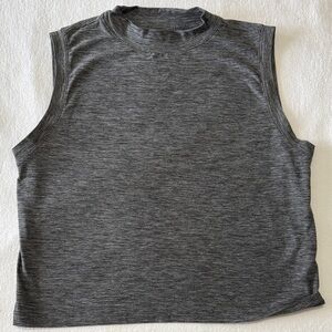Calia Lustralux Gray Sleeveless Mock Neck Top